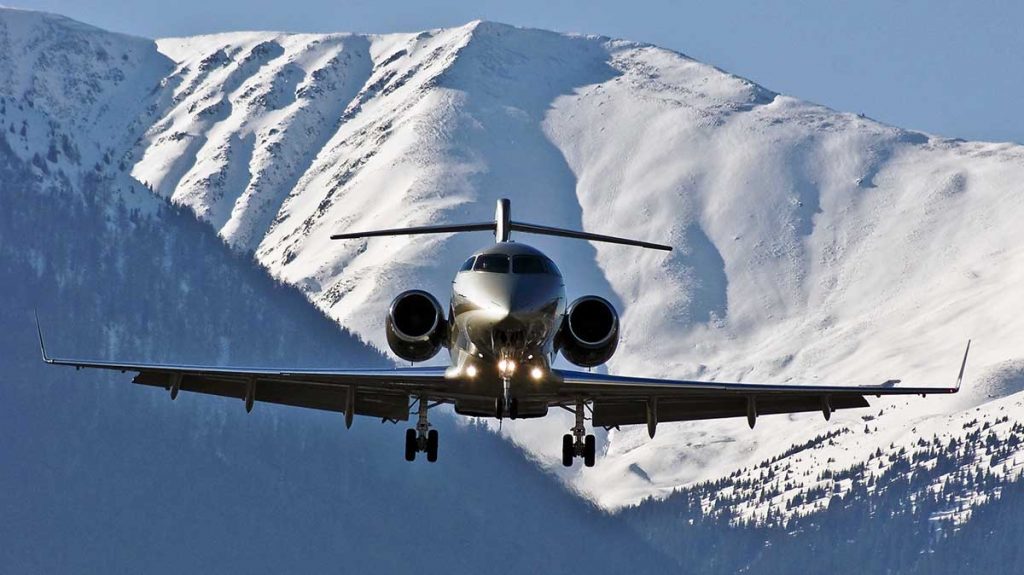 Arriving in the Alps with Private-Jets-Hire.com